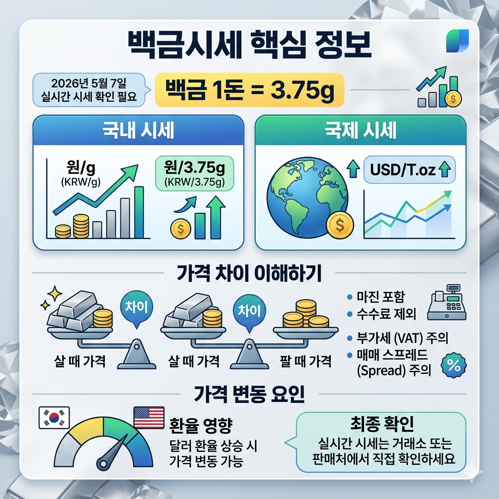 백금시세 확인방법｜오늘 백금 가격&middot;1돈 시세&middot;매입가&middot;투자 주의사항 인포그래픽