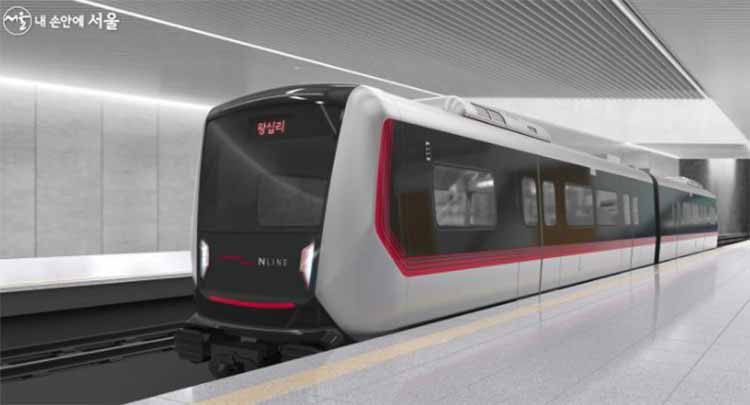 동북선 경전철 열차 이미지