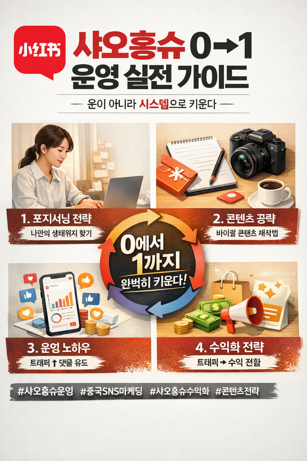 샤오홍슈(小红书) 0→1 운영 실전 가이드