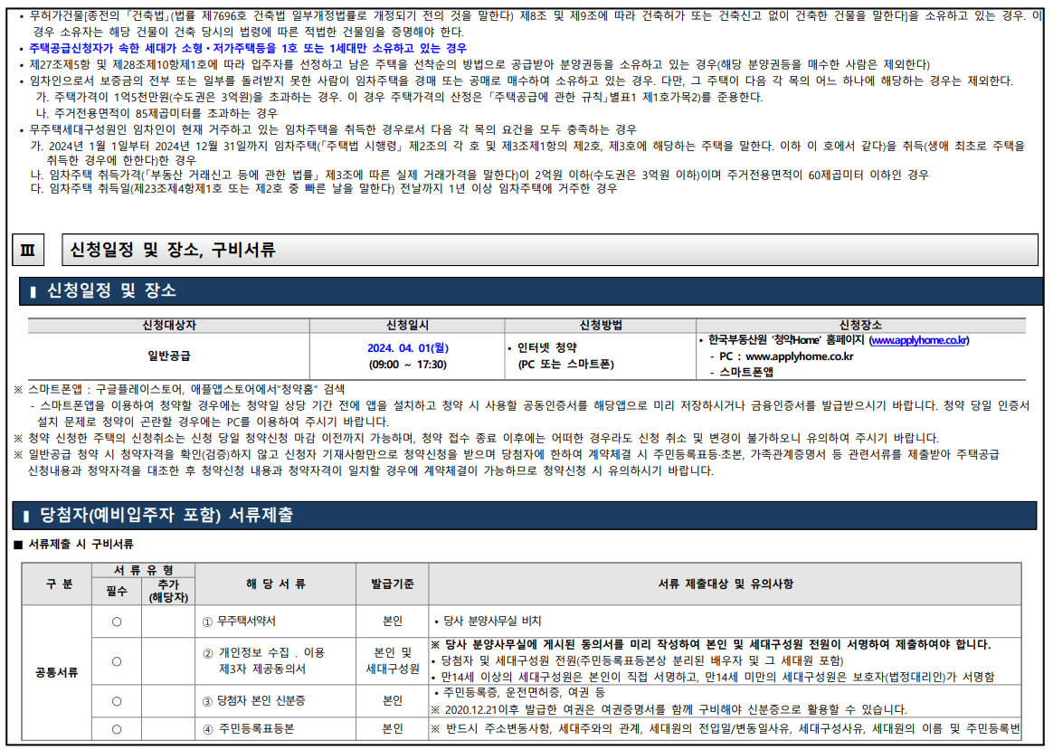 DMC 한장자이 더헤리티지 계약취소분. 분양일정, 계약취소분, 평면도