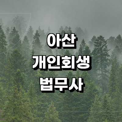 아산시 개인회생 법무사