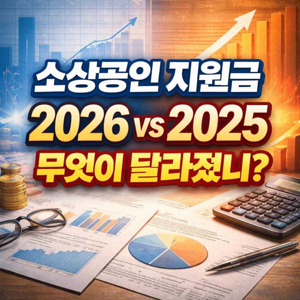 2026 소상공인 지원금 2025년과 무엇이 달라졌나? 정책자금·지원사업 비교 분석