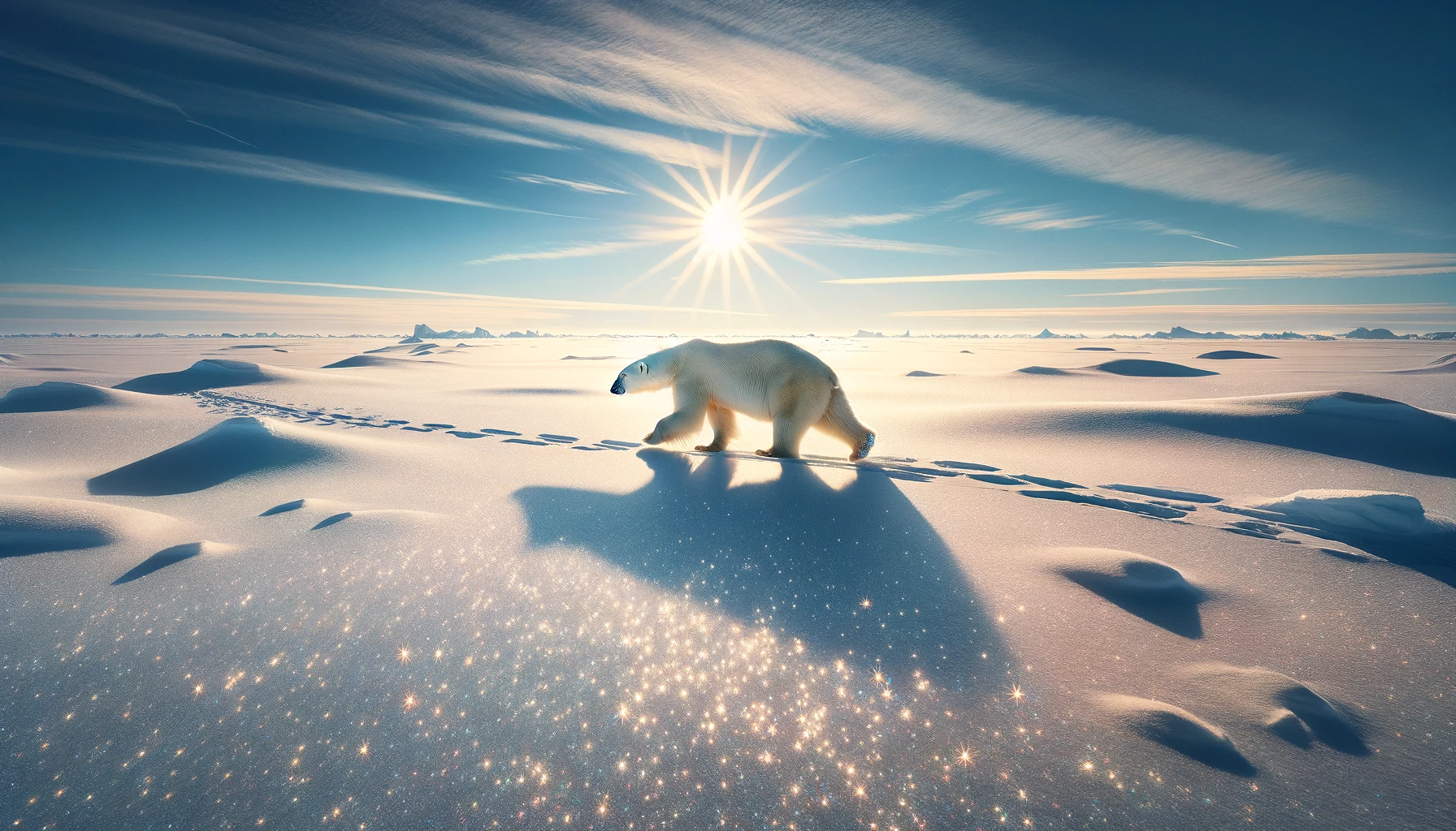 설경 속 북극곰