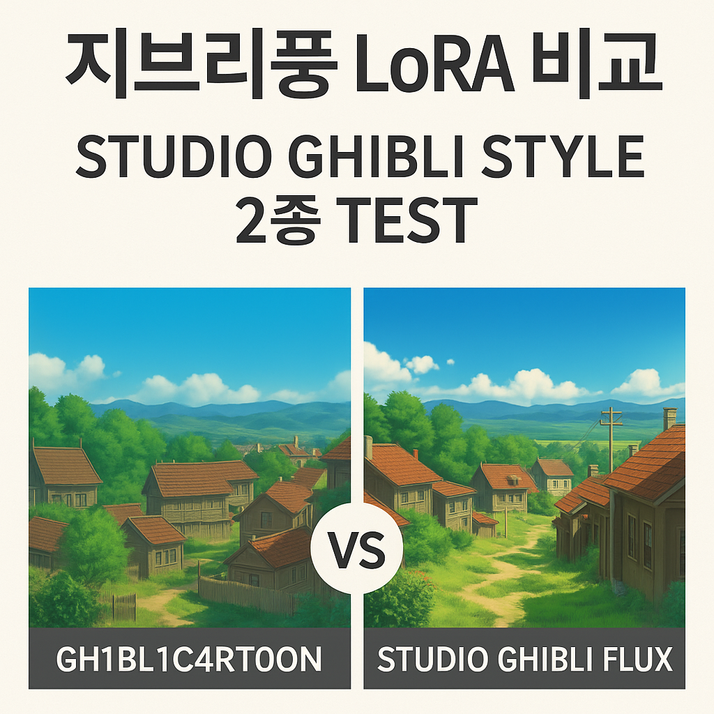 flux로 studio ghibli,지브리 스튜디오 스타일 lora 게시물의 대표 썸네일 이미지