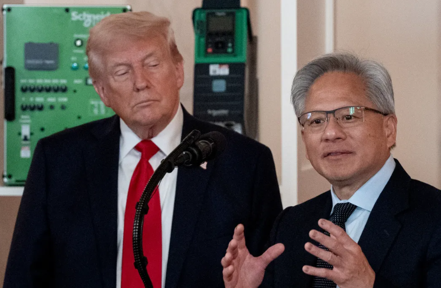 트럼프 미대통령과 엔비디아 젠슨황 CEO
