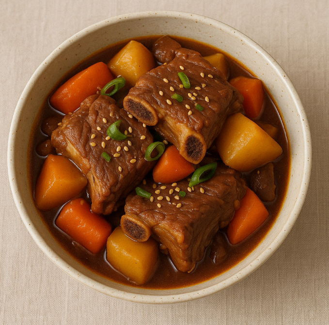 그릇에 담긴 갈비찜 사진