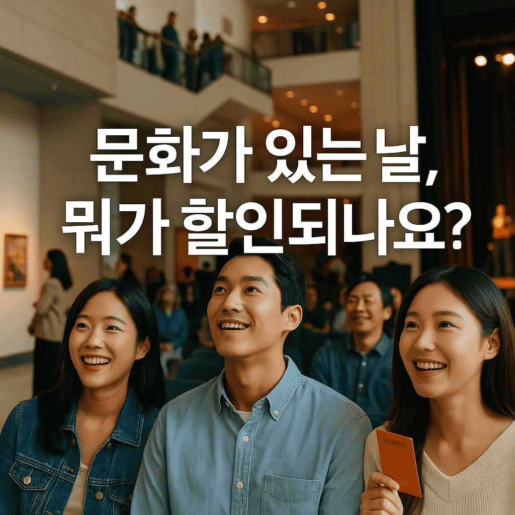 문화가 있는 날 할인 혜택 총정리 (영화 외 문화공연까지)