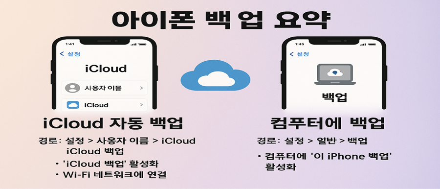 아이폰(iOS) 자동 백업 설정법