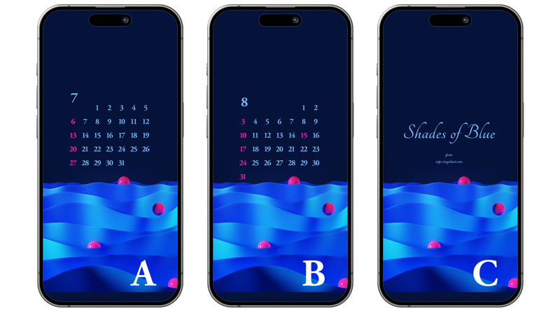 08 핑크색 볼 ABC - 2025년7월 아이폰배경화면