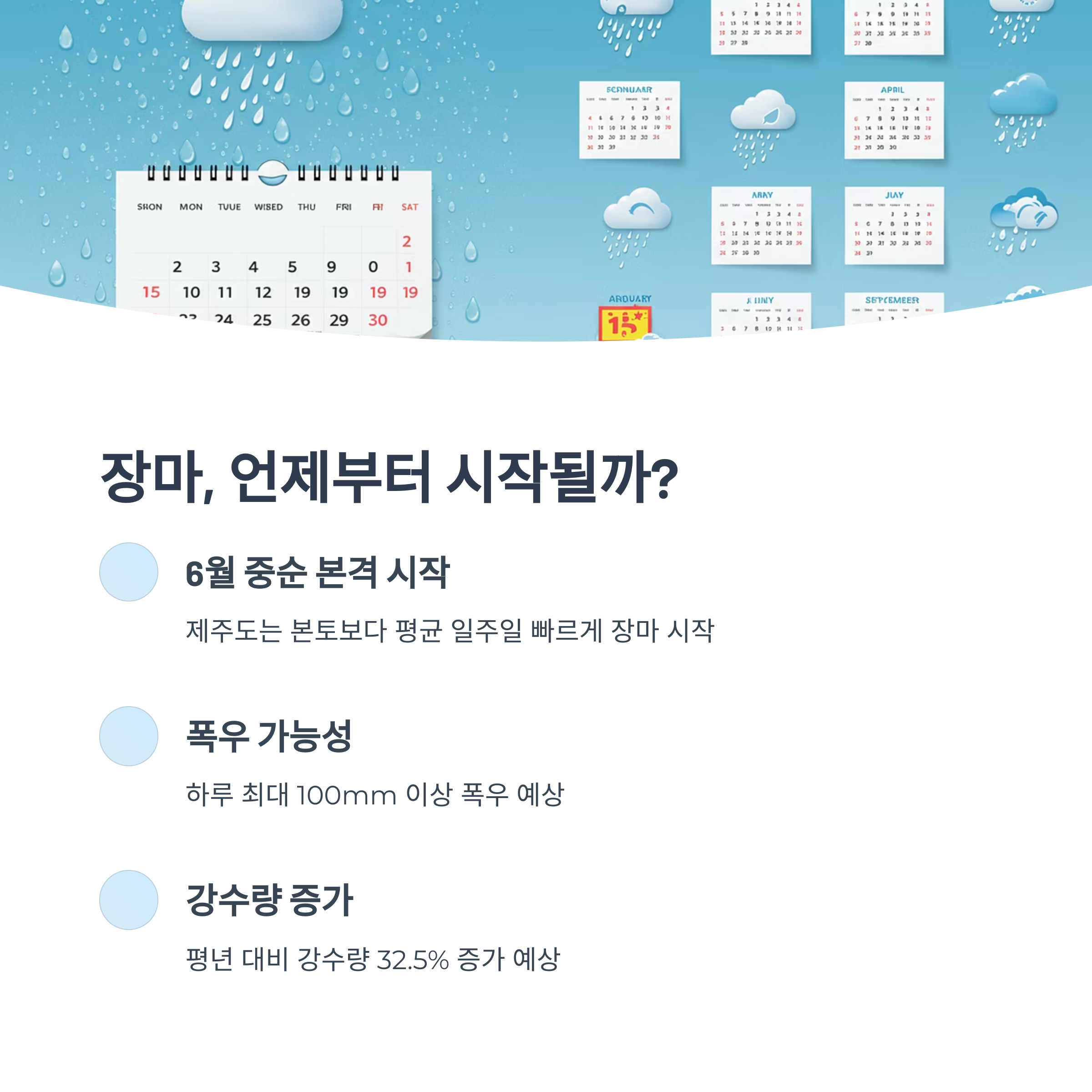 2025년 제주 장마 상세표