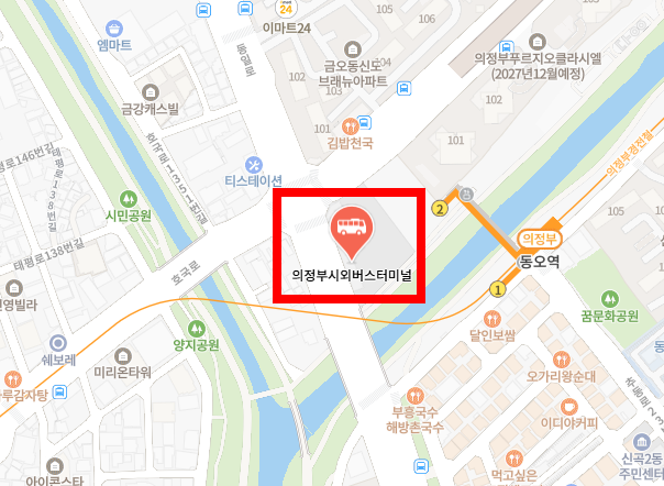 의정부고속버스터미널 위치-지도