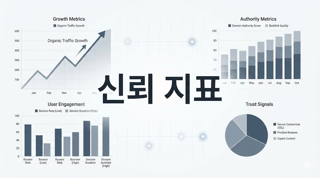 웹사이트 신뢰 지표 및 권위도 향상을 위한 데이터 시각화 자료