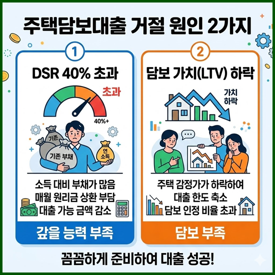 주택담보대출 거절 원인 2가지