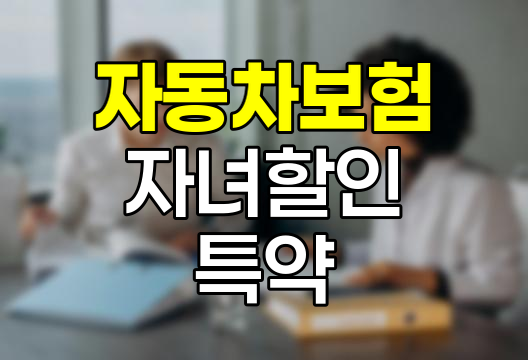 자동차보험 자녀 할인 특약, 2자녀 가구 혜택