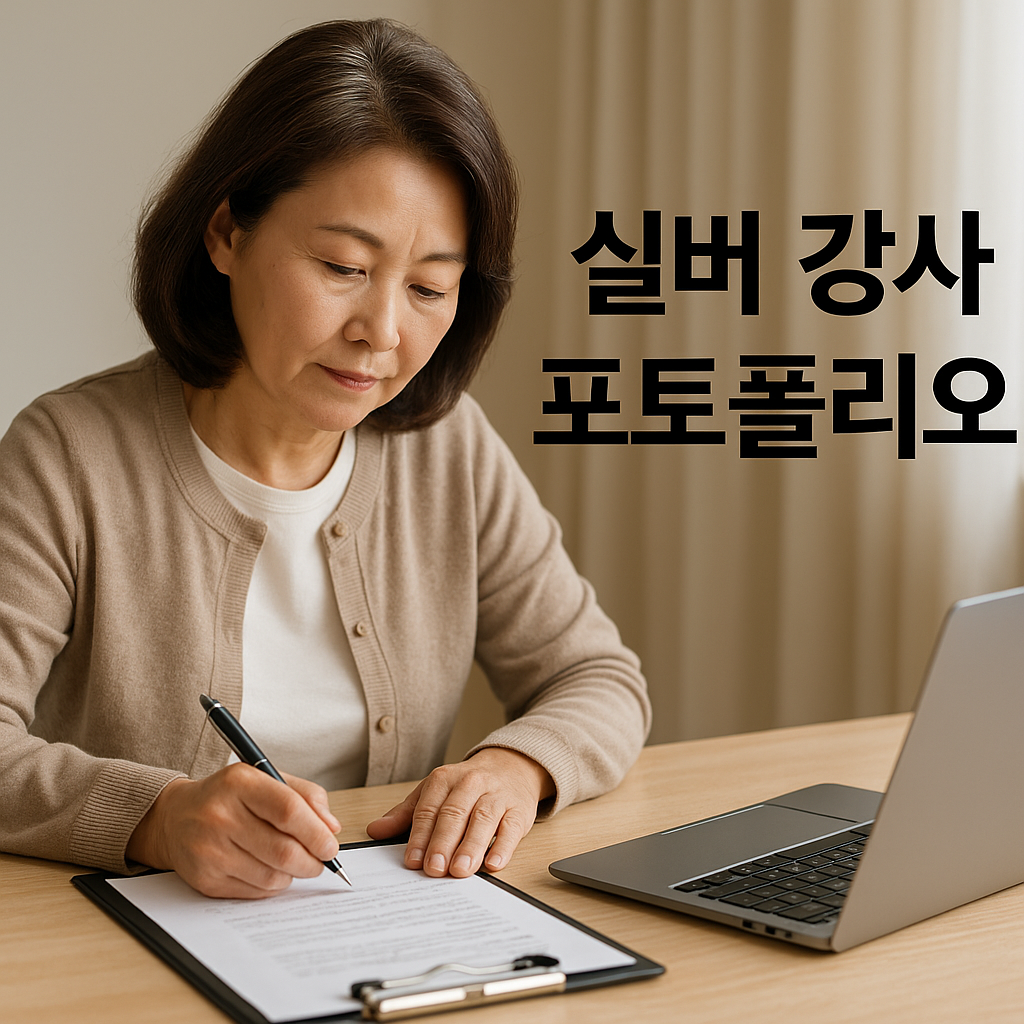 실버 강사 합격률 2배 올리는 포트폴리오 