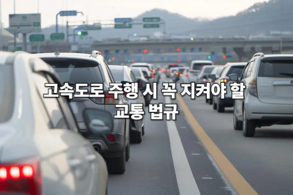 고속도로 주행 시 꼭 지켜야 할 교통 법규