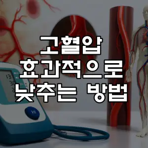 고혈압 효과적으로 낮추는 방법