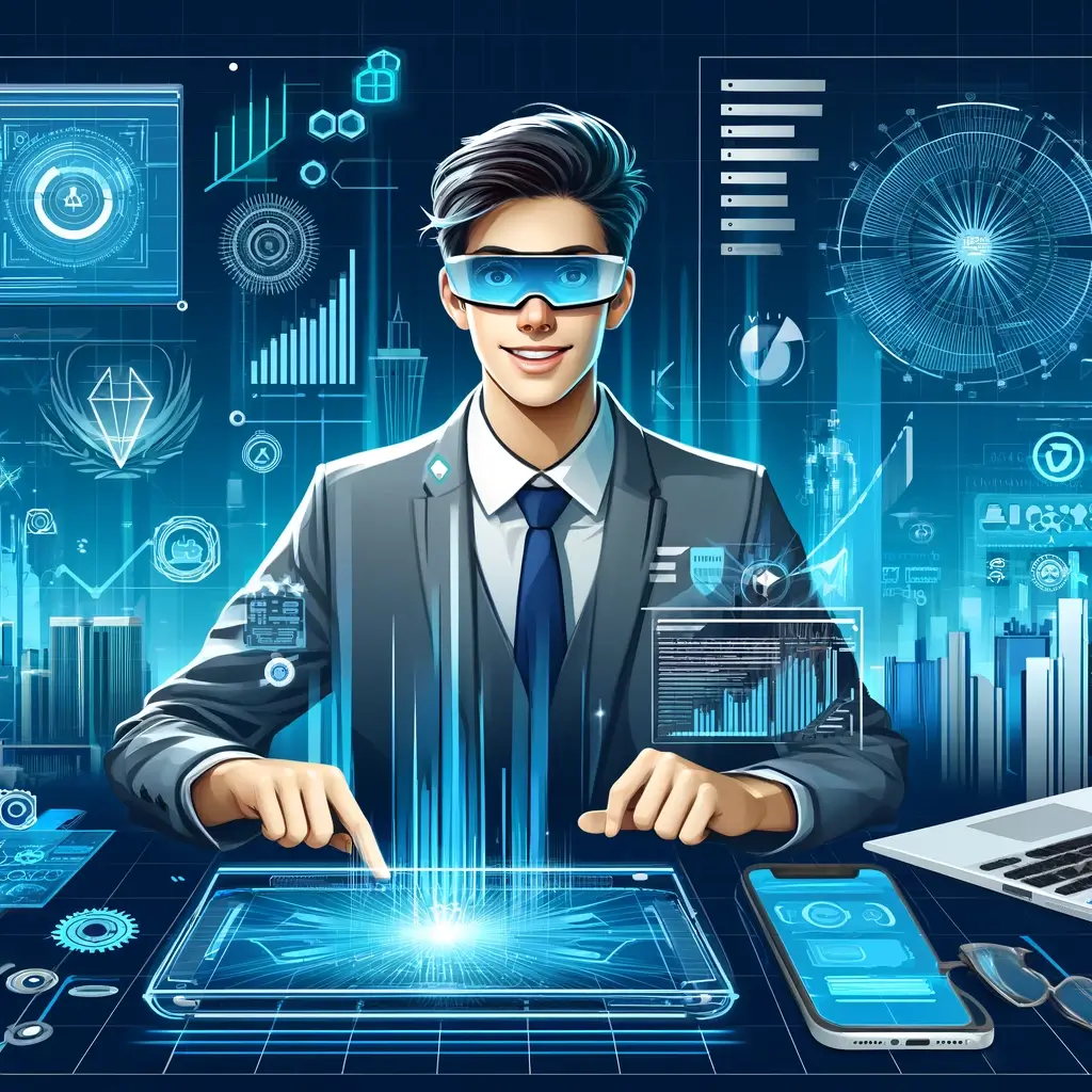 첨단 기술과 미래 지향적인 도시 경관을 특징