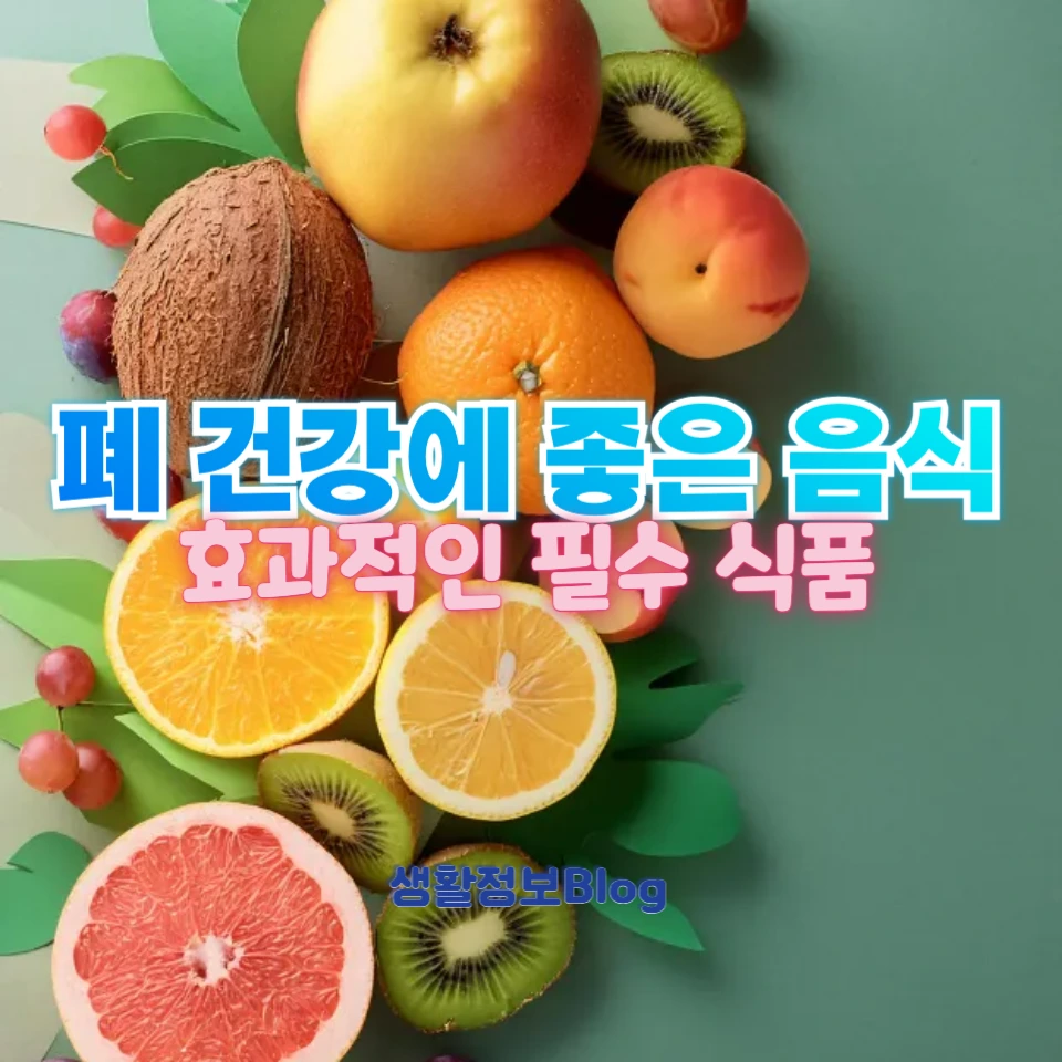 폐 건강을 위한 필수 음식