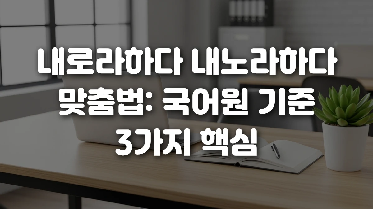 내로라하다 내노라하다 맞춤법 국어원 기준 3가지 핵심