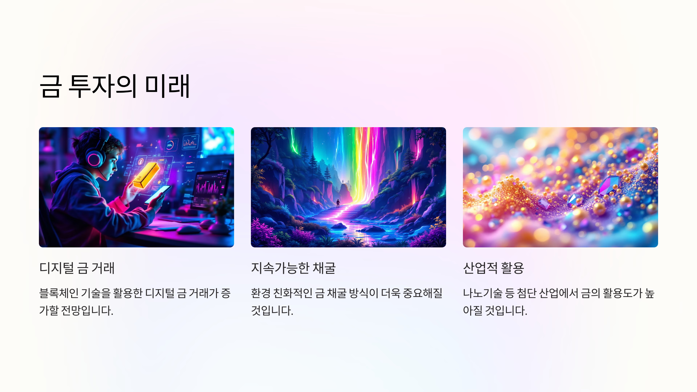 금 투자의 미래