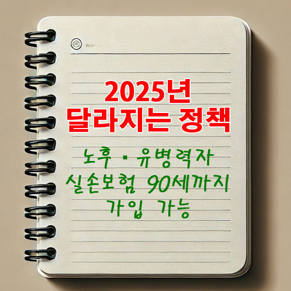 2025년 달라지는 정책 노후·유병력자 실손보험 90세까지 가입 가능