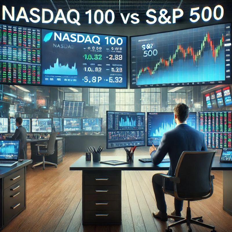 NASDAQ 100 vs S&amp;P 500 이미지