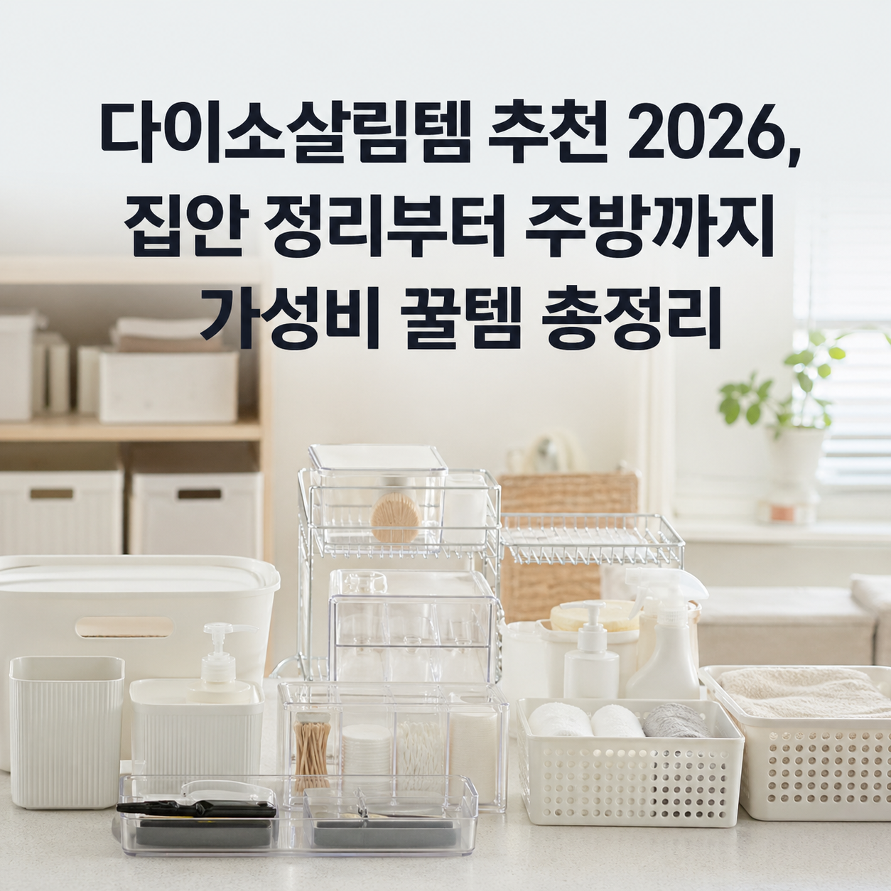다이소살림템 추천 2026, 집안 정리부터 주방까지 가성비 꿀템 총정리
