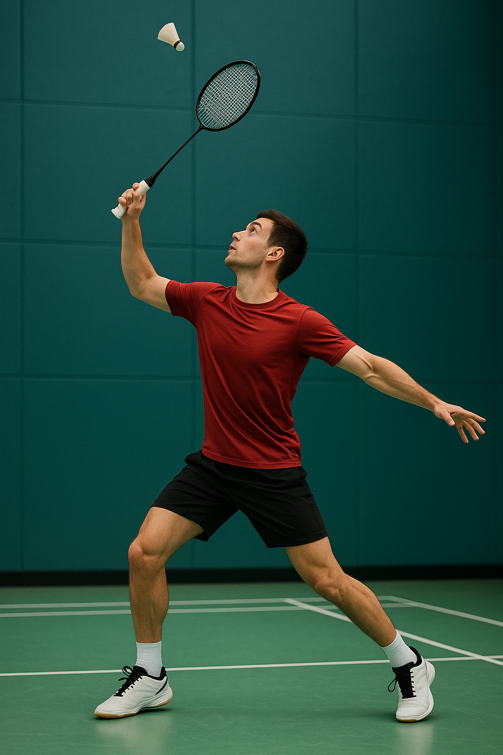 배드민턴 백핸드 하이클리어 이미지