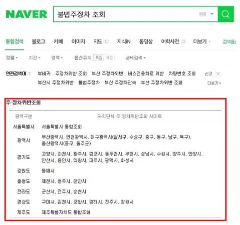 불법주정차 단속시스템