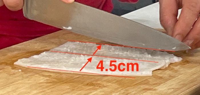 한식조리기능사 실기시험 준비 - 오징어볶음 - 길이 4.5cm