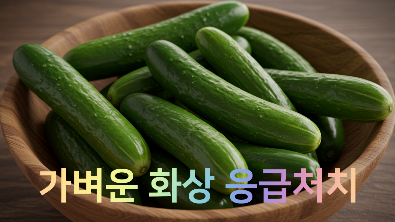 가벼운 화상 응급처치 방법 + 오이가 화상 진정 효과가 있는 이유