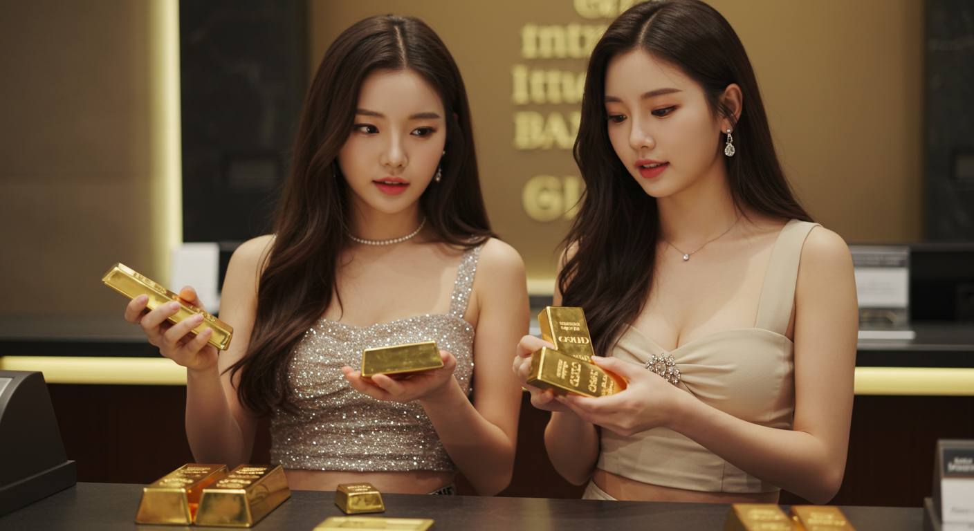 금 거래를 하는 여인들