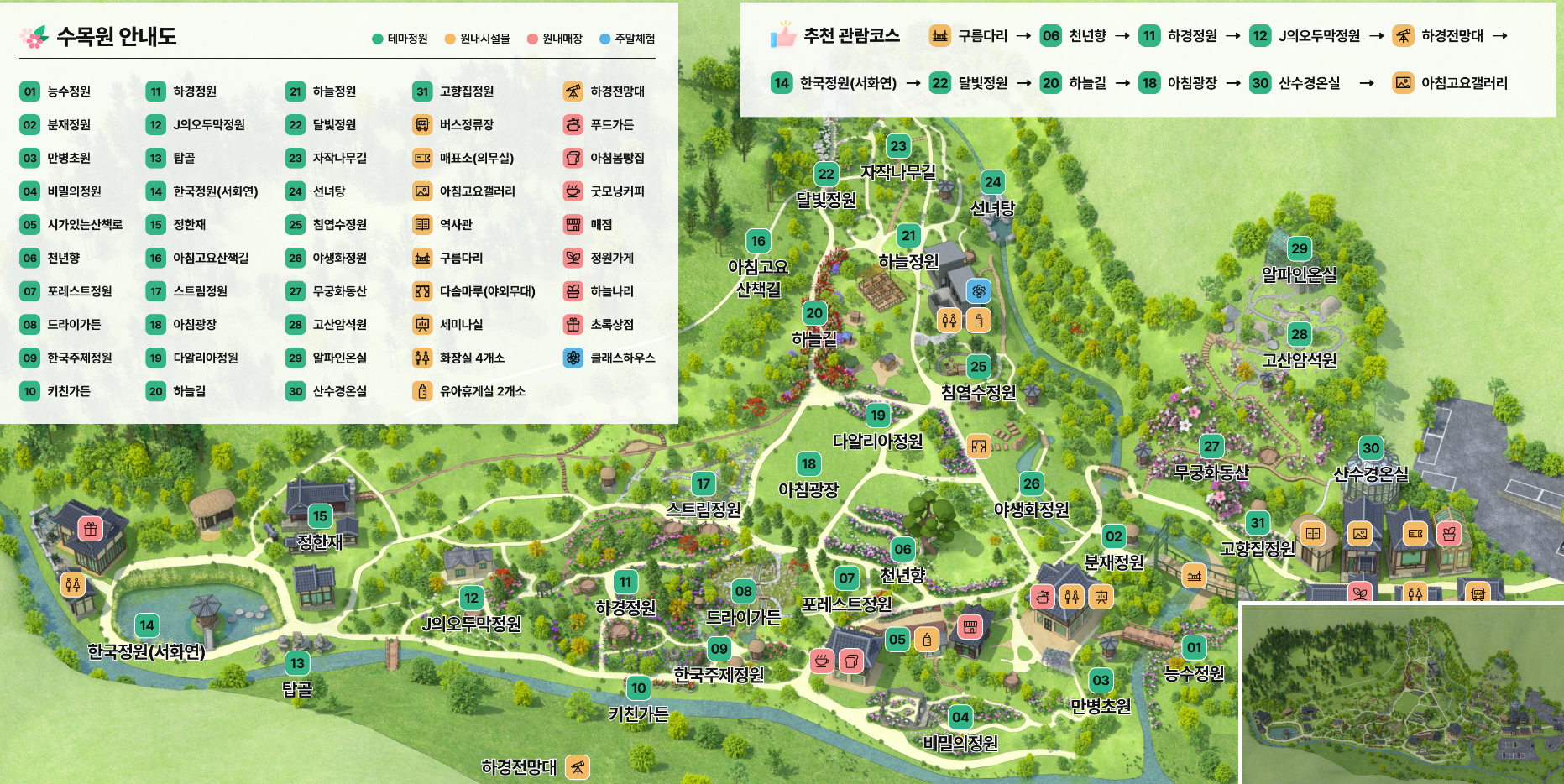 수목원 안내도 사진