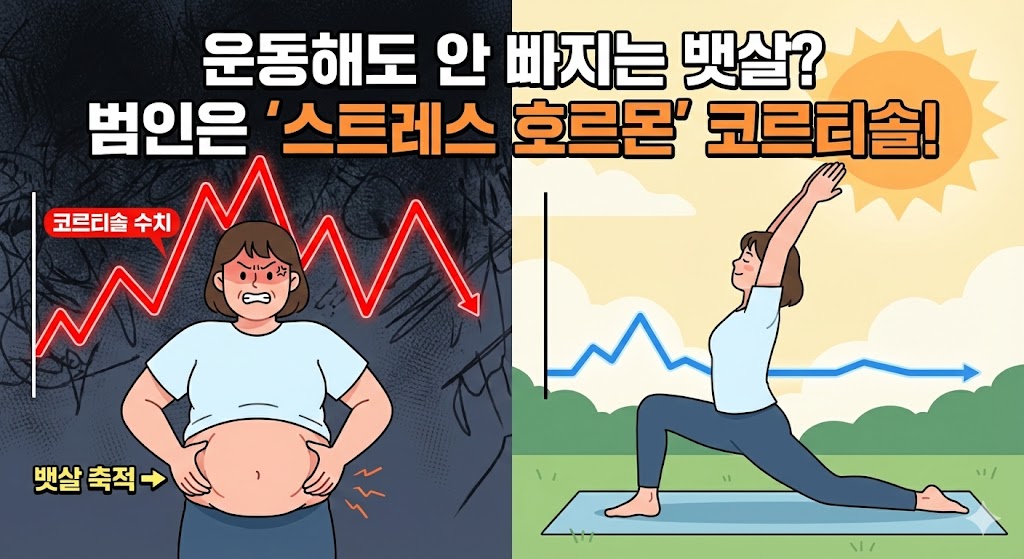 살 안 빠지는 이유가 '스트레스' 때문? 나를 망치는 코르티솔 조절법