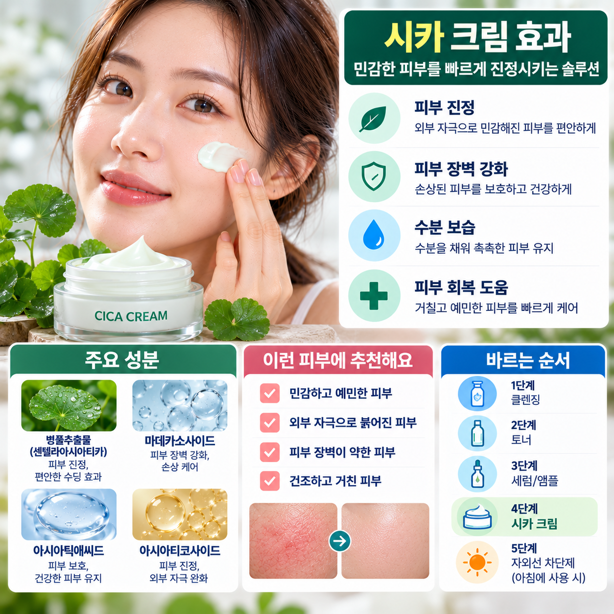 시카 크림 효과와 성분