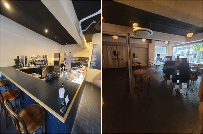 카운터와 넓은 내부