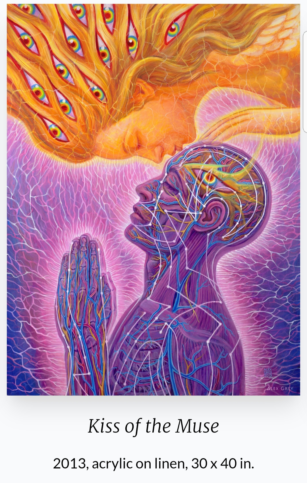 Alex Grey(1953~ ) 작품 &amp;#39;Kiss of the Muse&amp;#39;