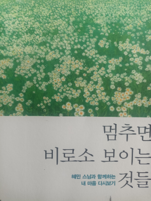 혜민 스님 《멈추면, 비로소 보이는 것들》 책 표지 사진