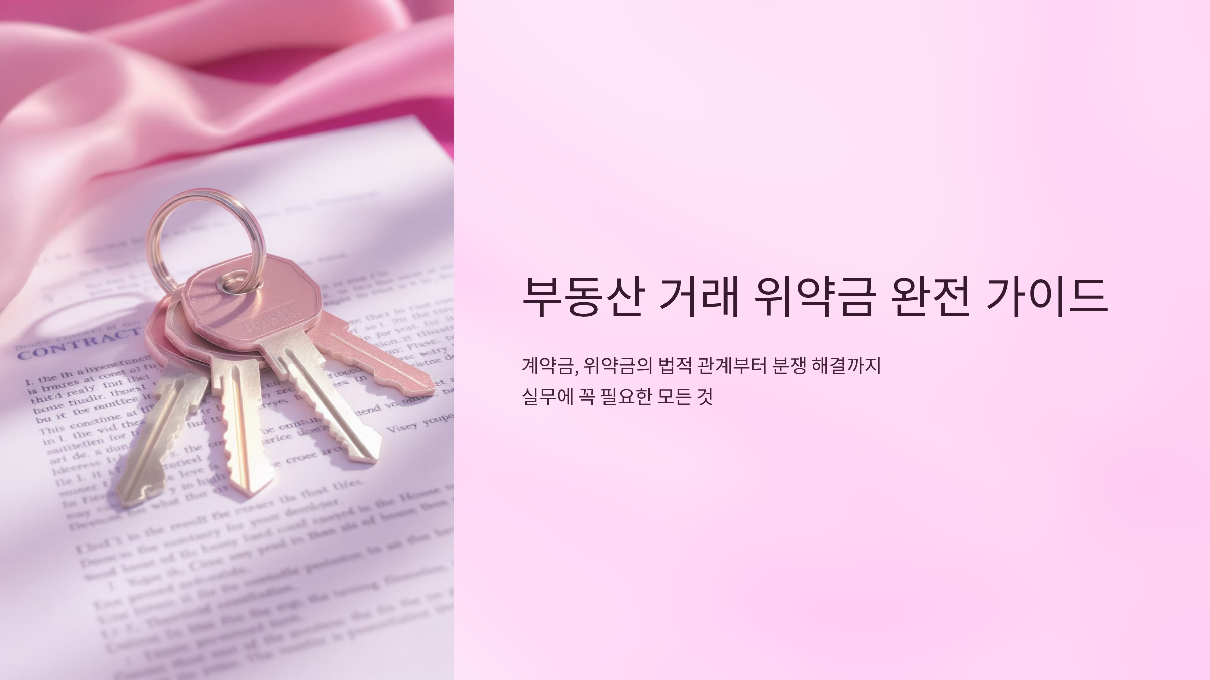 부동산 매매계약 파기 위약금 완벽 정리