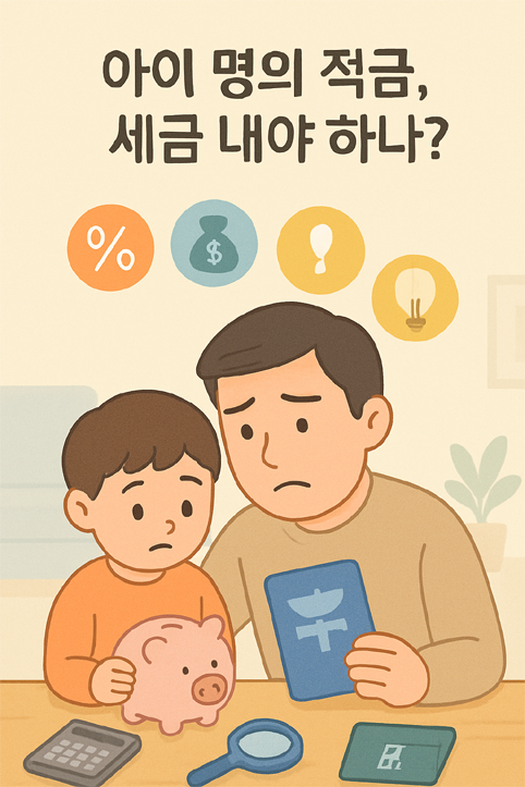 아이 명의 적금 세금 이미지