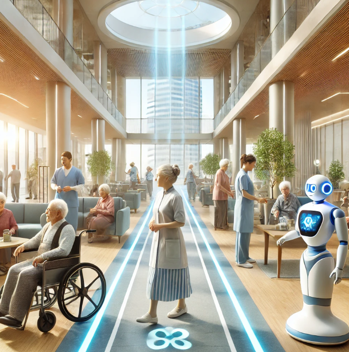 미래형 요양시설의 상상한 그림