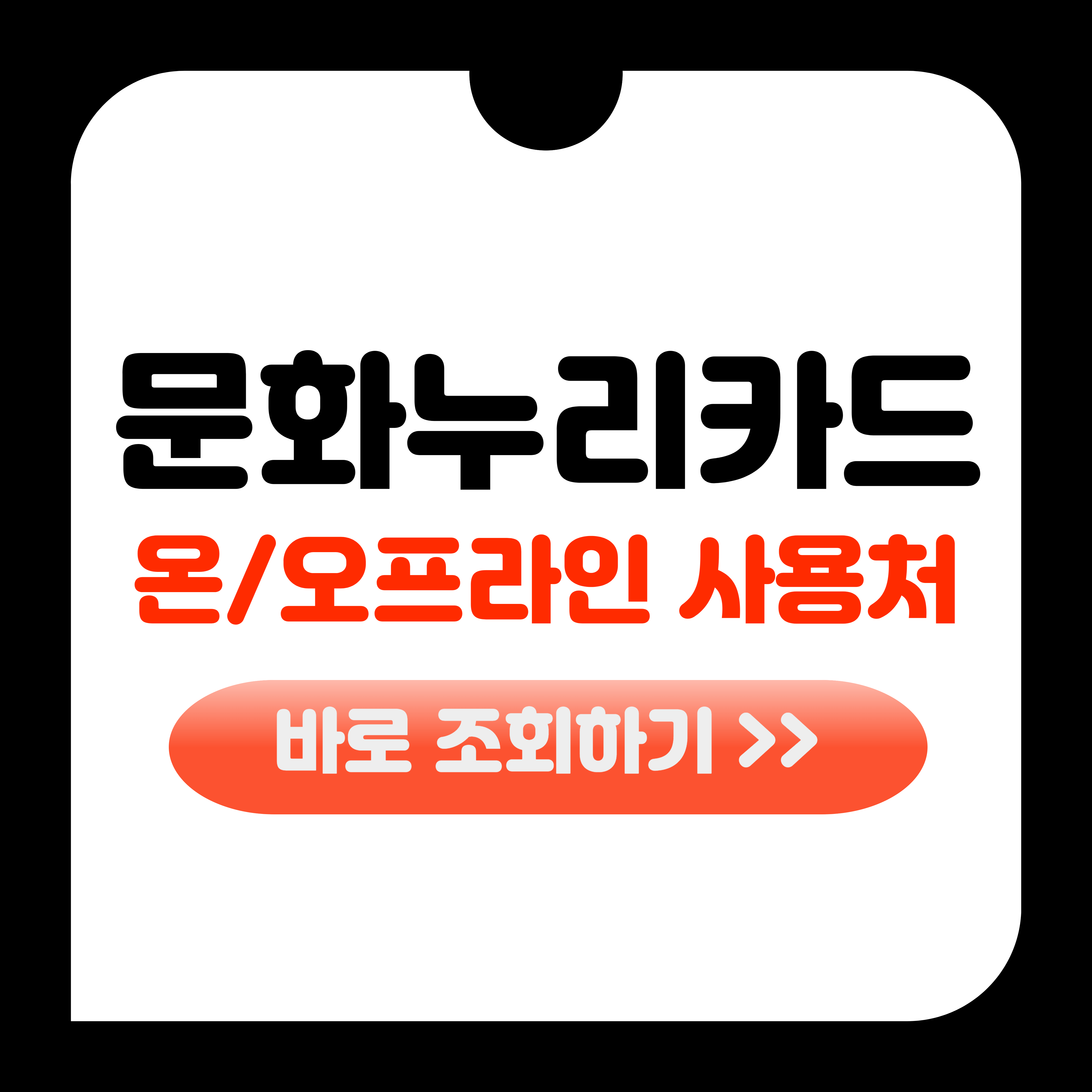 문화누리상품권 사용처 조회