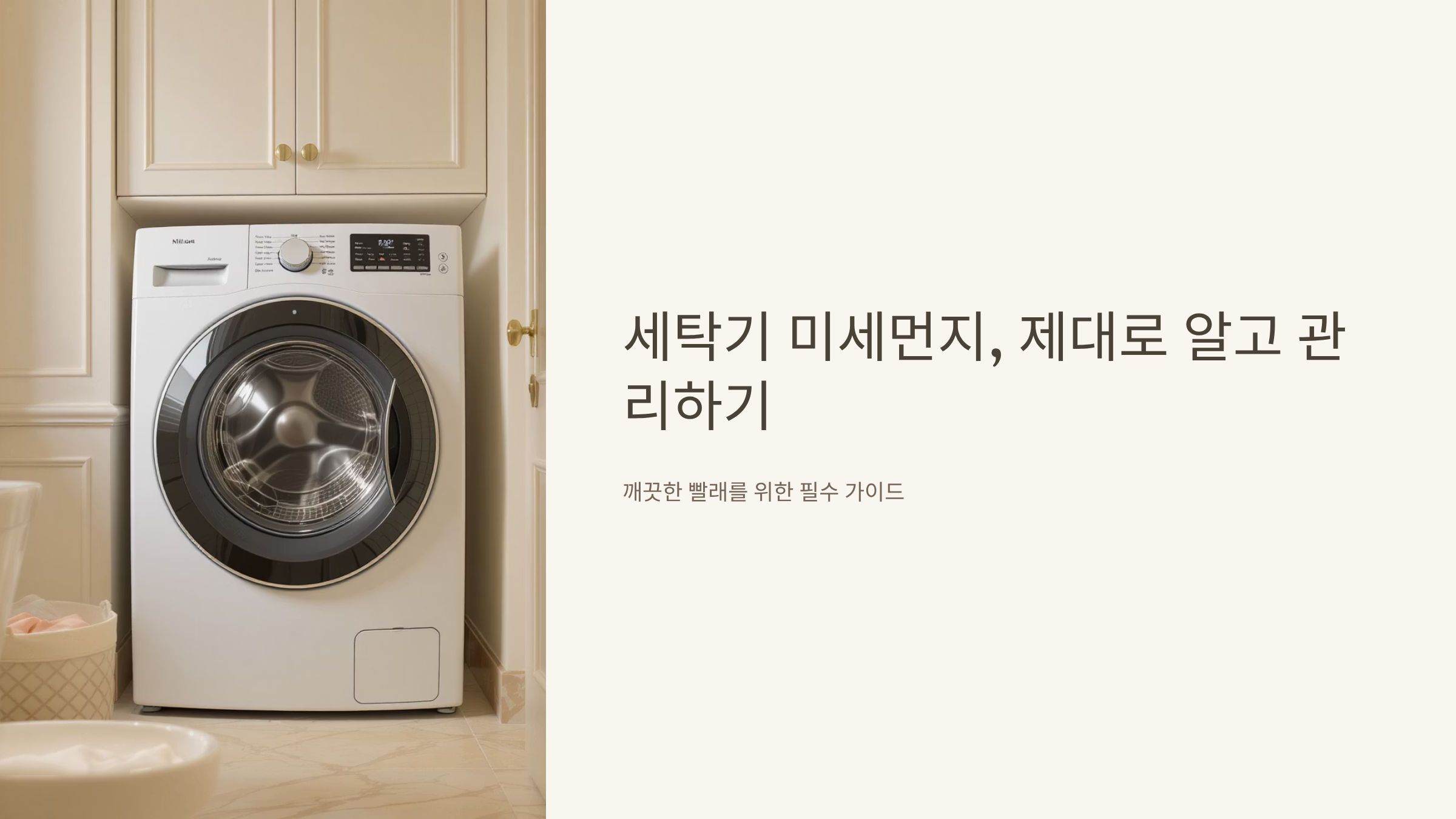 세탁기 속 미세먼지 제거법, 깨끗한 빨래의 비밀