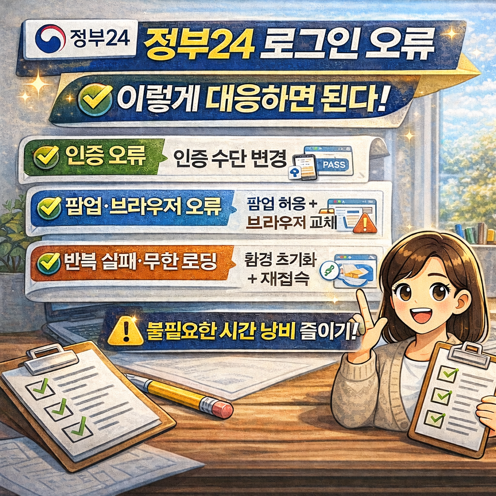 정부24 로그인 오류 유형별 해결 방법