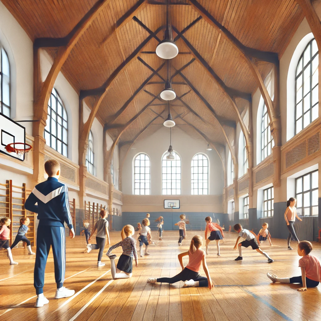 유럽식 체육 교육 관련 사진