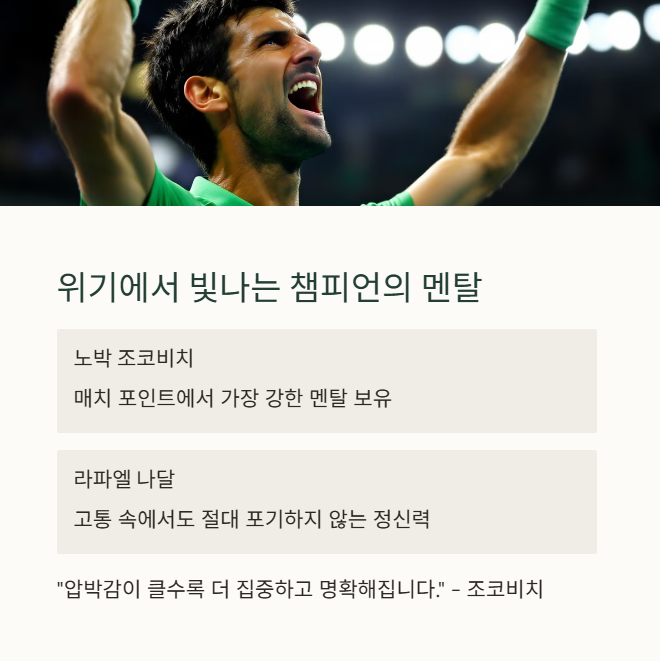 위기 상황에서 빛나는 챔피언의 멘탈