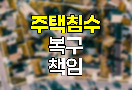 주택 침수피해 복구 책임과 비용 분담