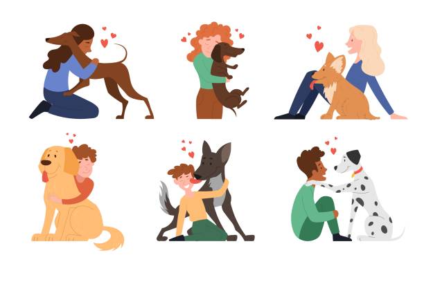 강아지/반려견과의 스킨쉽 이미지