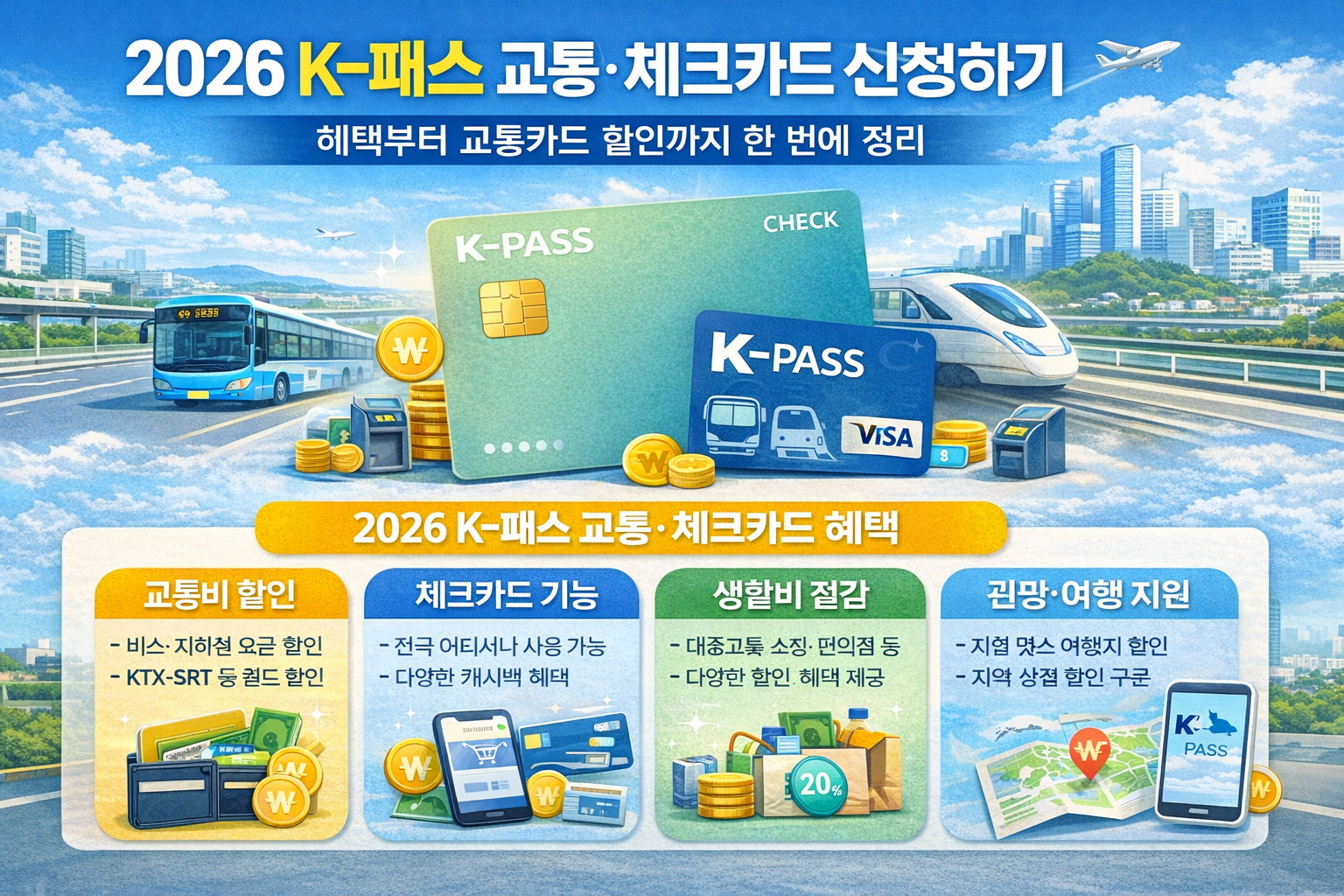 2026 K-패스 교통카드 체크카드 신청하기 혜택부터 교통카드 할인까지 한 번에 정리